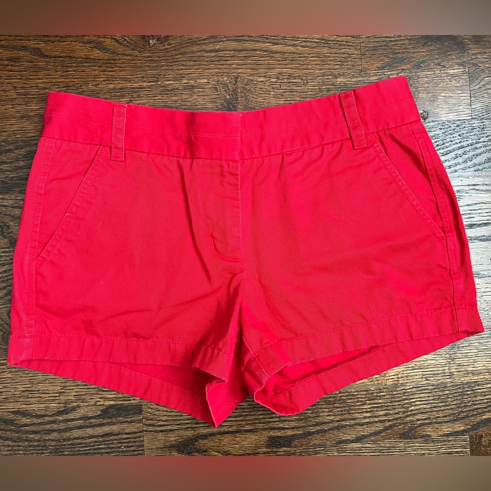 J Crew Red Chino Shorts